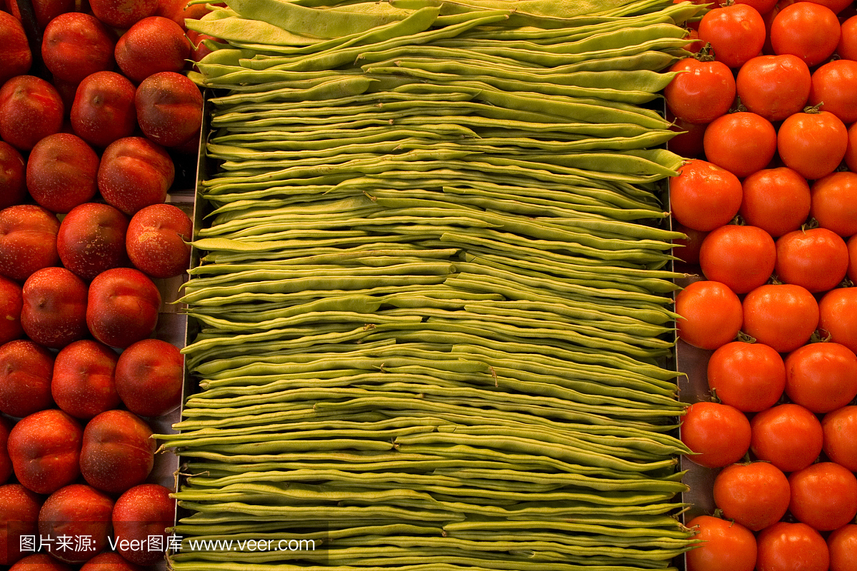 市场食品-新鲜水果和蔬菜